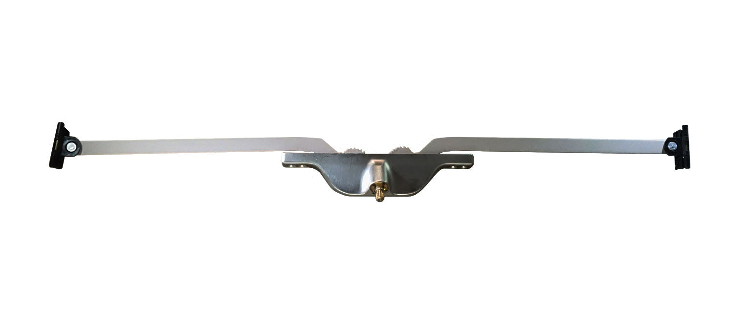 WRS Truth Brushed Nickel Pivot Shoe Operator - 11" Arm, Front Mount