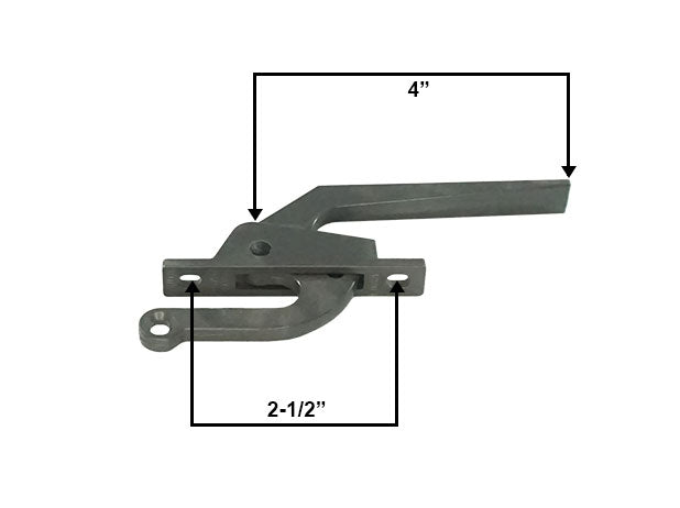 WRS Truth 2-1/2" Dual Casement Locking Handle - Chestnut Bronze