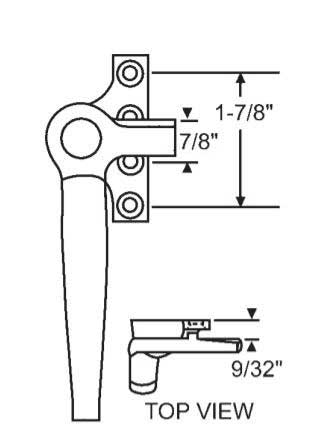 WRS 4 Hole Cam Handle - White Bronze