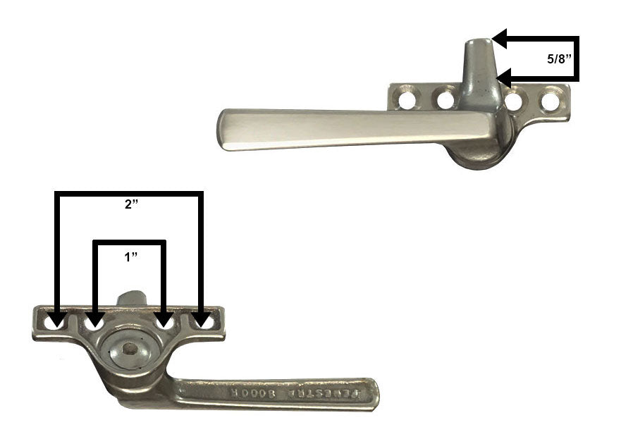 WRS Right Hand 4-Hole Cam Handle - White Bronze