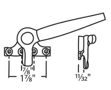 WRS Left or Right Hand 4 Hole Cam Handle - Dark Bronze
