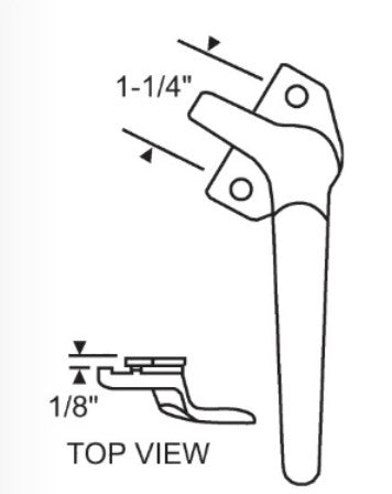 WRS 1-1/4" Left Hand 2 Hole Cam Handle - Dark Bronze