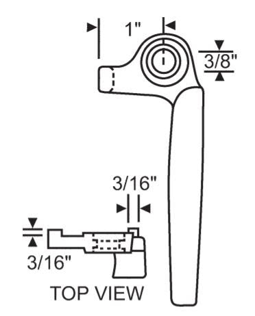 WRS Single Hole Handle - Dark Brown