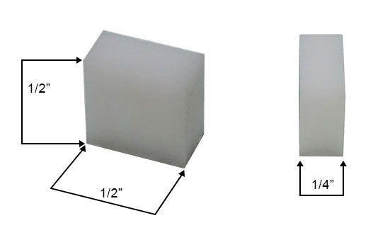 WRS 1/2" Pivot Lock Shoe Brake Pad - White