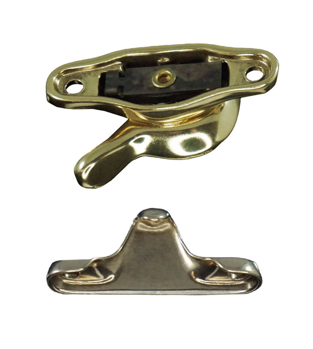 Sash Lock & Keeper - Brass Plated