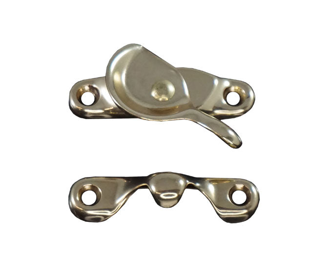 Sash Lock & Keeper - Brass Plated