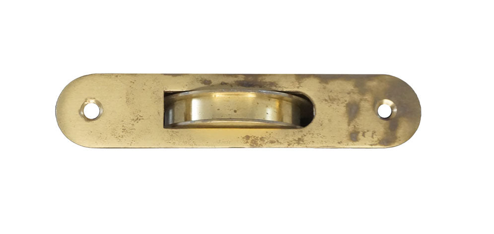 WRS 2-1/2" Ball Bearing Sash Pulley - Brass