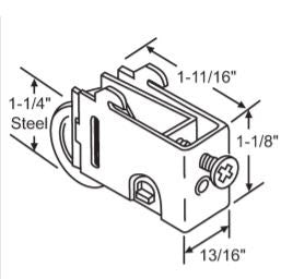 WRS 1-11/16" Patio Door Roller - Steel