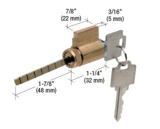 WRS Sliding Glass Door Cylinder Lock - Keyed