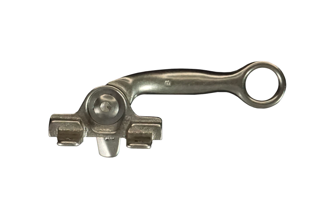 WRS Left Hand Angle-Base Cam Handle with Pole Hook Hole - White Bronze