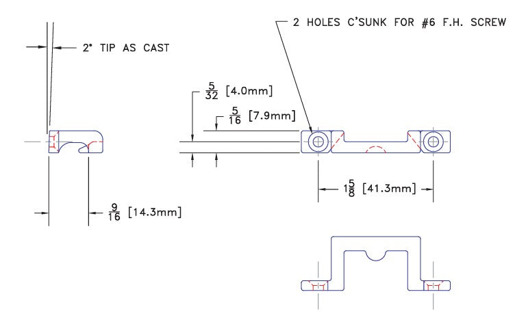 WRS 1-5/8" Keeper - White Bronze