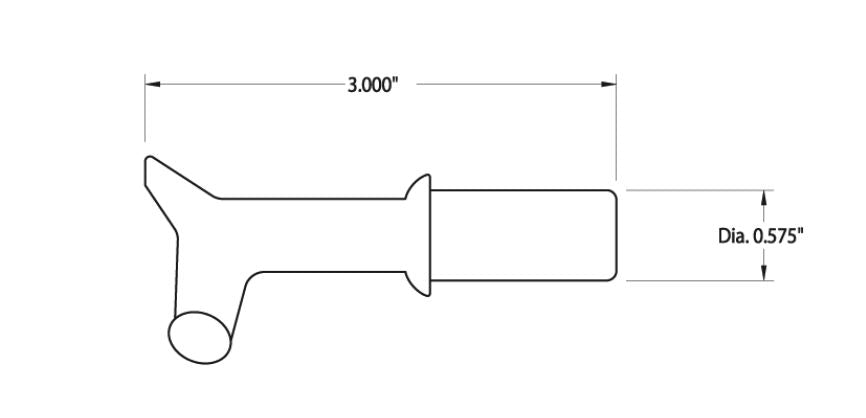 WRS 9/16" Pole Hook Head   -  White Bronze