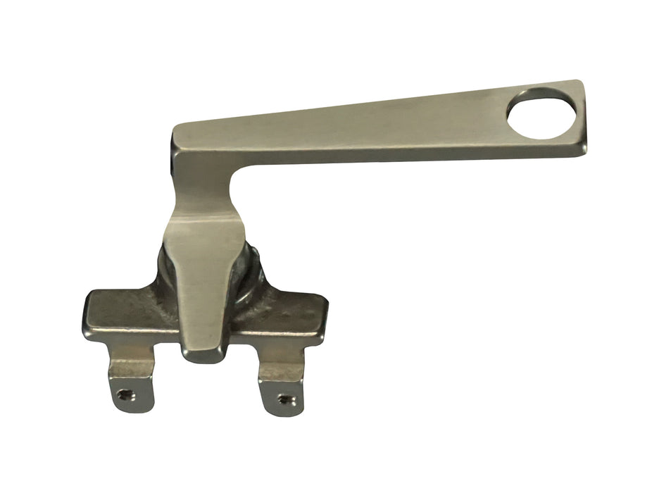 WRS White Bronze Right or Left Hand Pole Operated Cam Handle - 9/16" Pole Hole Diameter