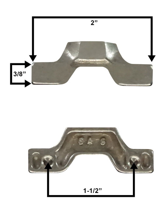 WRS 2" Cam Handle Strike - White Bronze