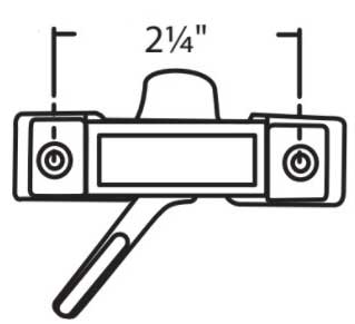 WRS 2-1/4" Sweep Lock - White Bronze