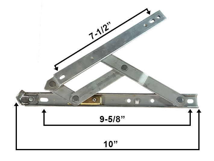 WRS 10" Stainless Steel Projection Hinge with .125 Shim
