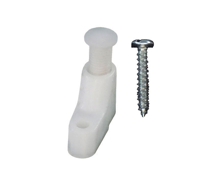 Storm Window Clamp with Screw - White