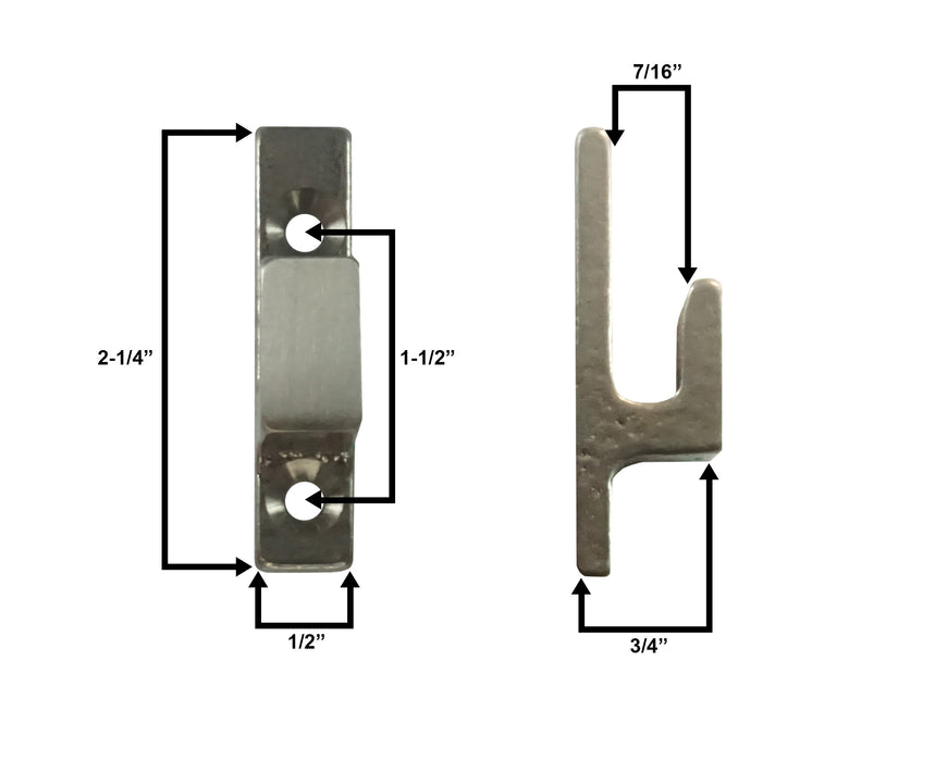 WRS 2-1/4" Hook Keeper - White Bronze