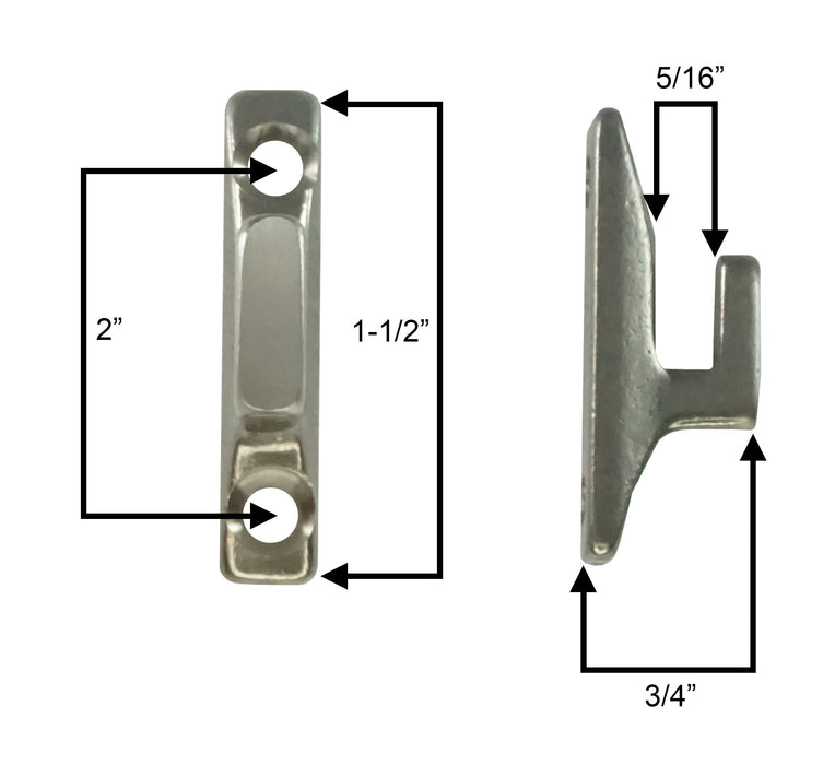 WRS 2" Hook Keeper - White Bronze