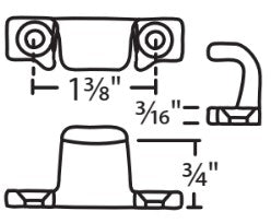 WRS 1-3/8" Captive Strike - White Bronze or Dark Bronze
