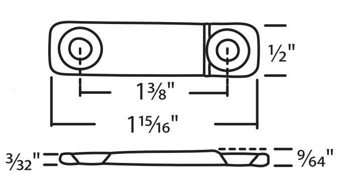 WRS 1-3/8" Wedge Strike  -  White Bronze