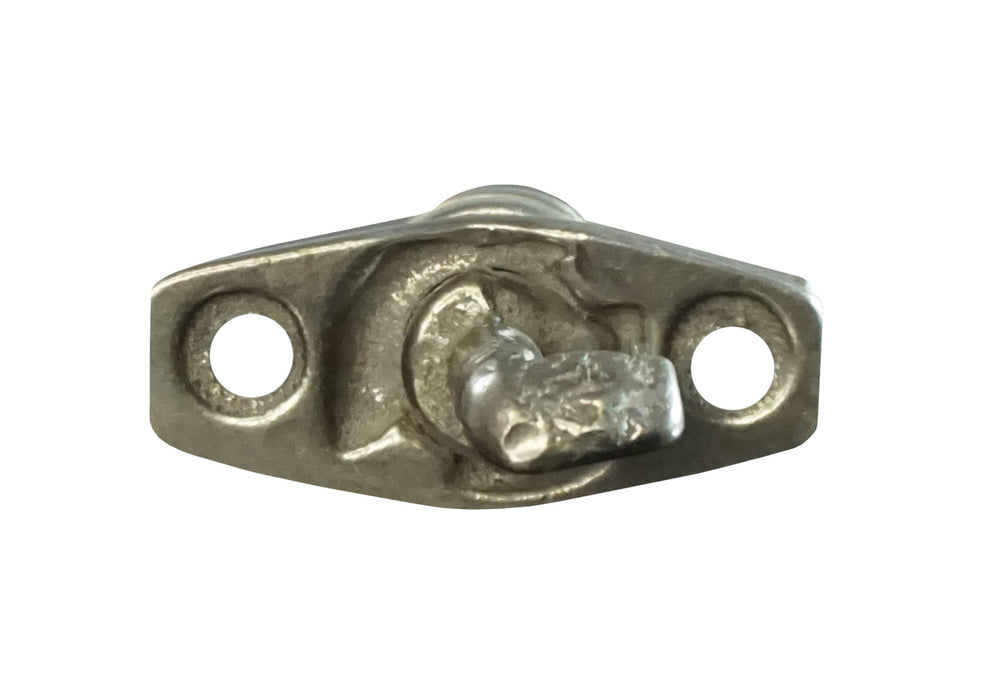 WRS White Bronze Concealed Cam Handle/Custodial Lock - 7/16"