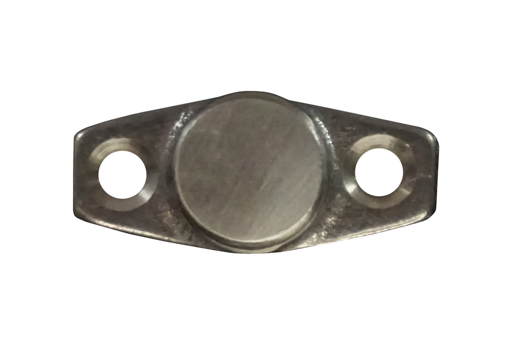 WRS White Bronze Concealed Cam Handle/Custodial Lock - 7/16"