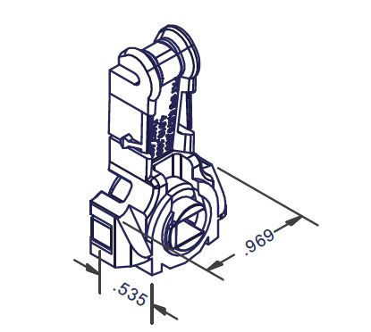 WRS 1" Drop in T-Lock, Green Puck - Closed Cam, inverted block and tackle balance