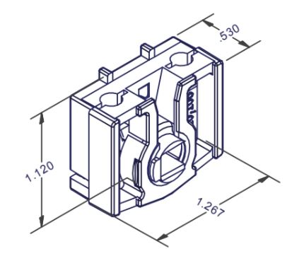 WRS 1-1/4" Side Locking Pivot Lock Shoe - Black