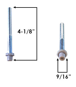 WRS Bi-Fold Door Bottom Pivot Rod - 4-1/8"