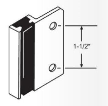 WRS 1-1/2" Bumper Keeper, In and Outswing - Chrome