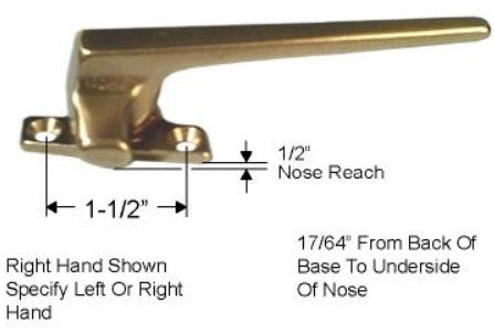 WRS 1-1/2" Right Hand Cam Handle - White Bronze