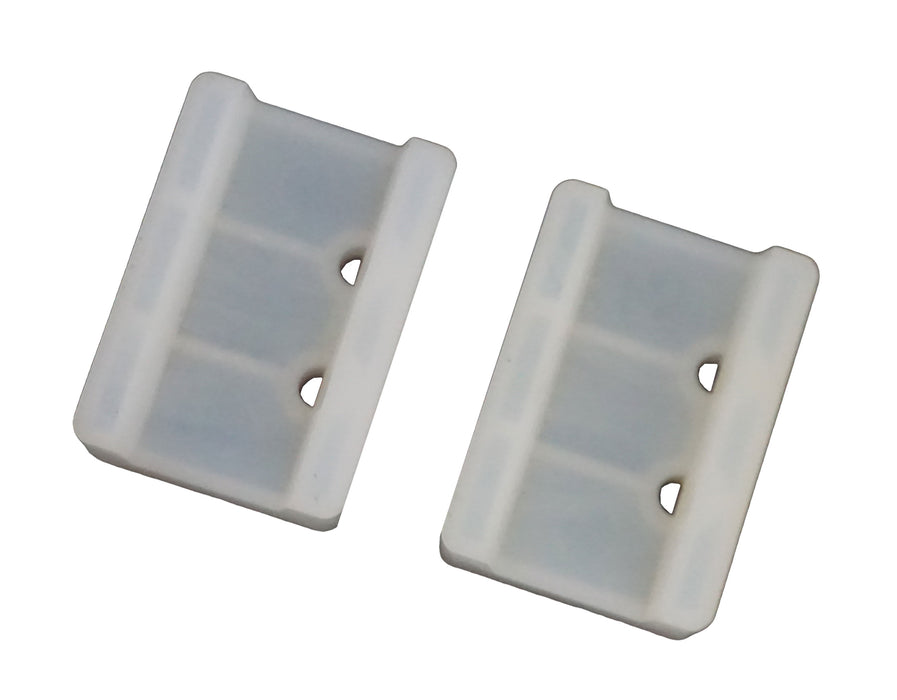 WRS 1-7/8" Left Hand and Right Hand Pressure Shoe Set with No Pins  -  White Nylon