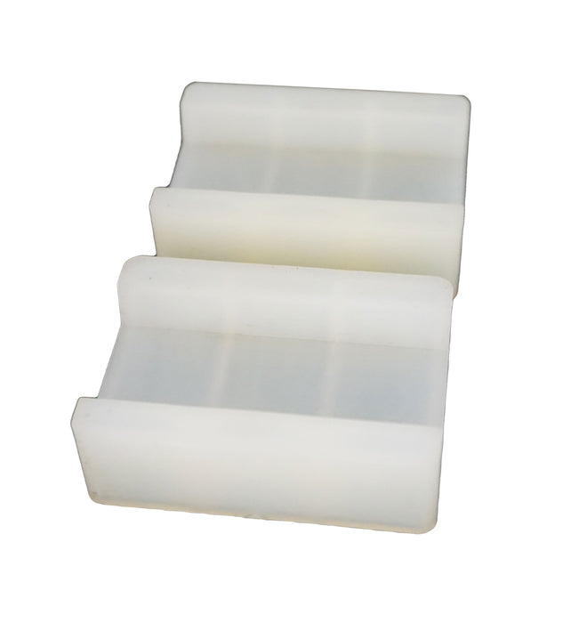 WRS 1-7/8" Left Hand and Right Hand Pressure Shoe Set with No Pins  -  White Nylon