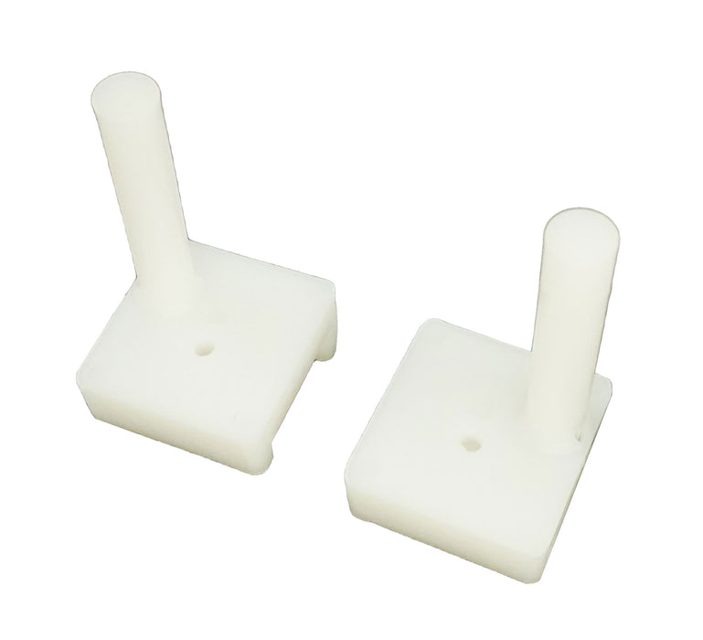 WRS 2" Left Hand & Right Hand Pressure Shoe Set with Pins  -  White Nylon