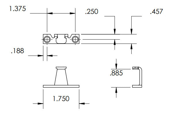 WRS Truth 1.750" Casement Keeper - Steel, Neutral E-Gard Finish
