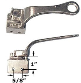 WRS 5/8" Angle Base Handle with Pole Hole - White Bronze