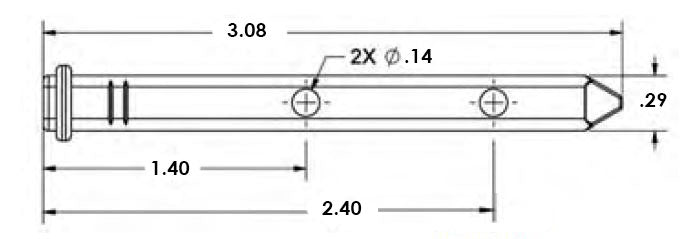 WRS Ashland Die-Cast/Zinc Pivot Bar - 3-1/8"