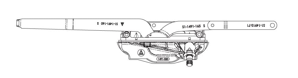 WRS Ashland 8-1/16" OPTIMA Dual Arm Operator - Right Hand, Short Arm