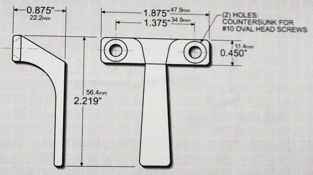 WRS 1.875" Pull Handle - White Bronze