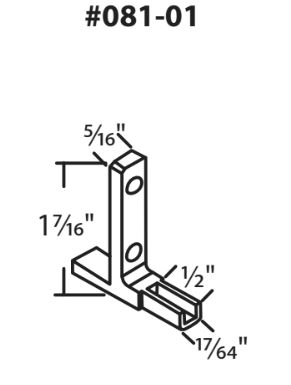 081-01 Diagram of WRS 1-7/16" Die Cast Zinc Pivot Bar