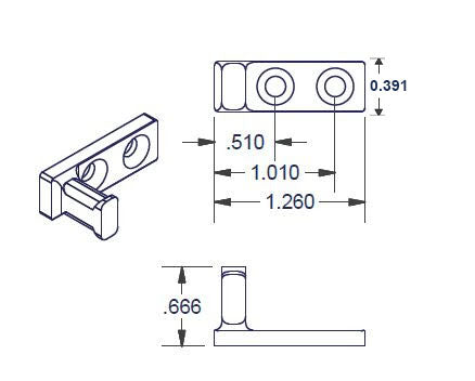 WRS Side-Mount Pivot Bar - 1-1/4"