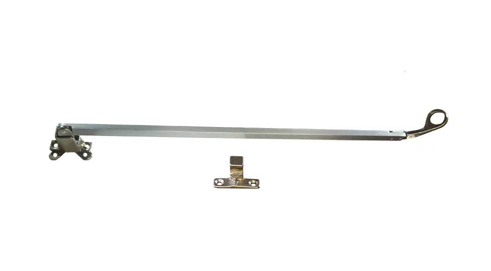 WRS 16" Under Screen Push Bar, Left or Right Hand - White Bronze