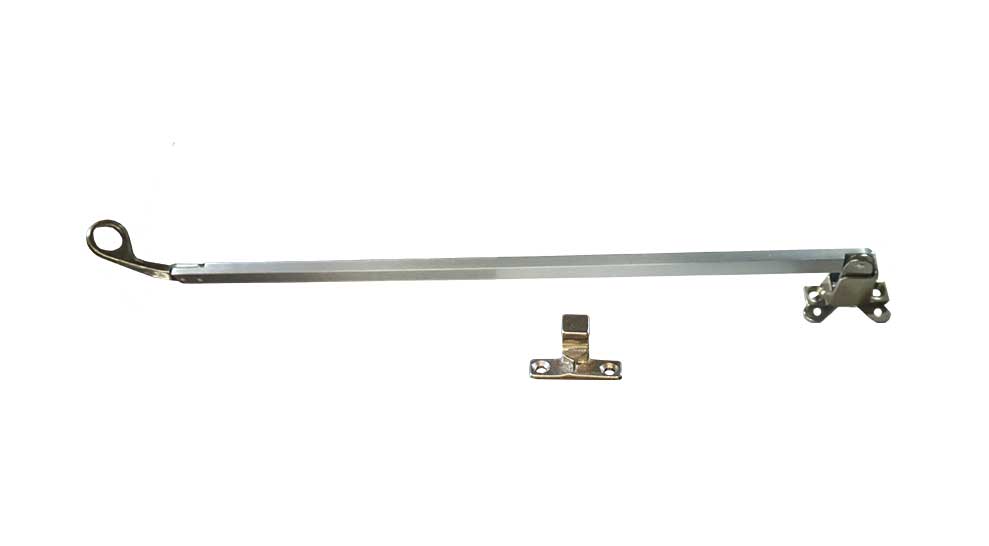 WRS 16" Under Screen Push Bar, Left or Right Hand - White Bronze