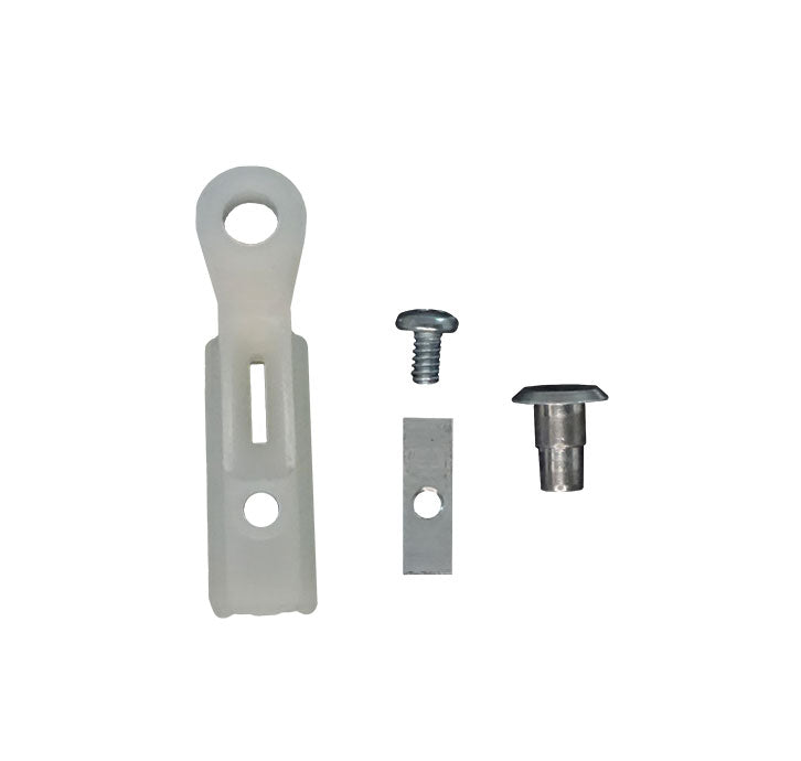 WRS 2-1/2" White Nylon Pressure Shoe Assembly - Shoulder Rivet