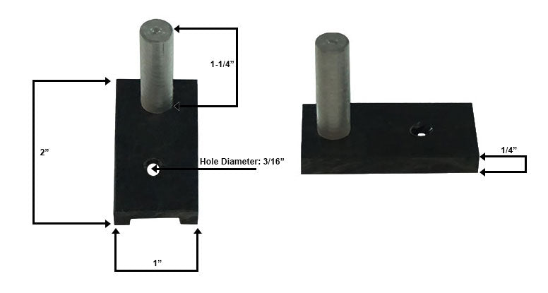 WRS Pressure Shoe with Metal Pin - Black