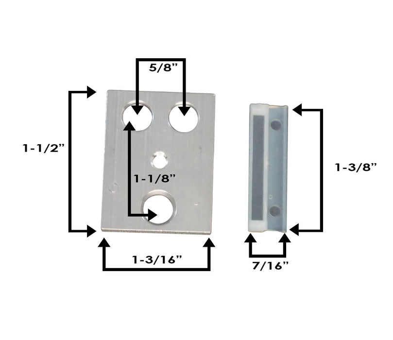 WRS 2 Piece Pressure Shoe Assembly Set with Screw  -  1-1/2"