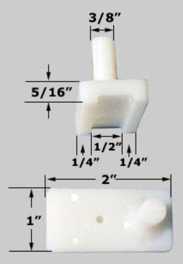 WRS 2" Pressure Shoe with Pin - White