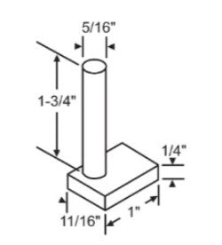 WRS 1-3/4" Left or Right Hand Pressure Shoe - Sold Individually