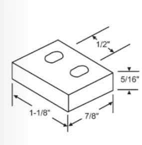 WRS 1-1/8" Nylon Pressure Shoe Without Pin - White or Black